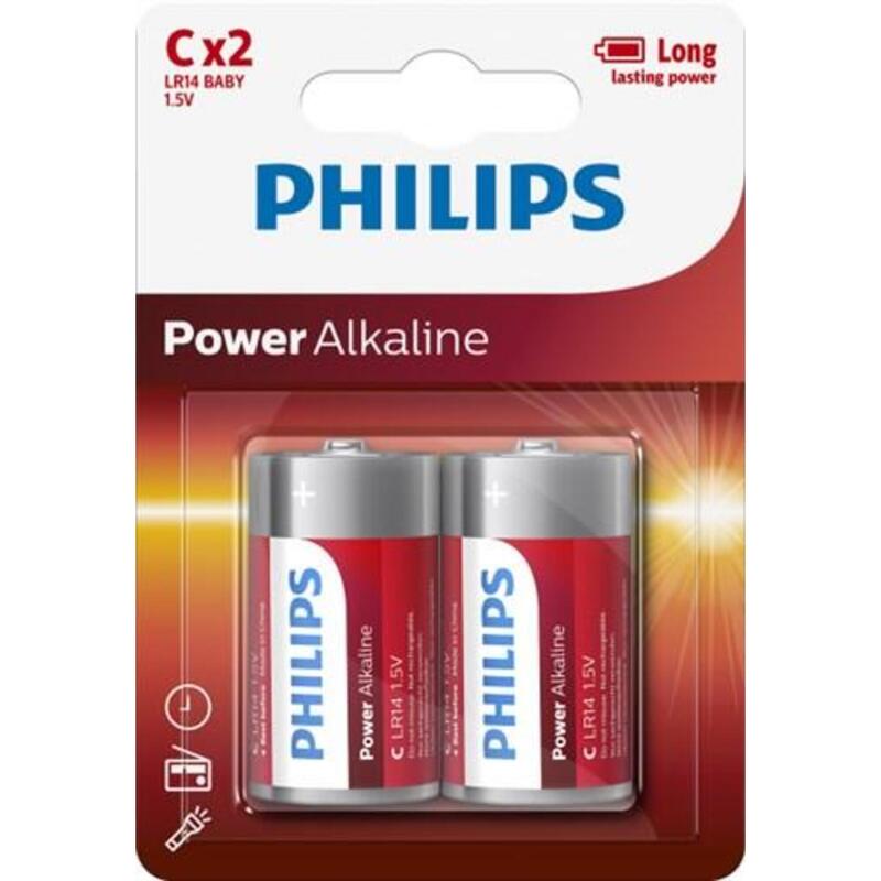 Pilha alcalina Philips lr14 a 2