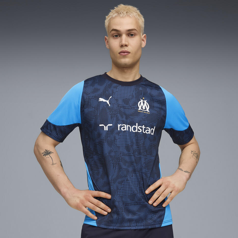 Męska koszulka treningowa Olympique Marsylia PUMA New Navy Bleu Azur Blue