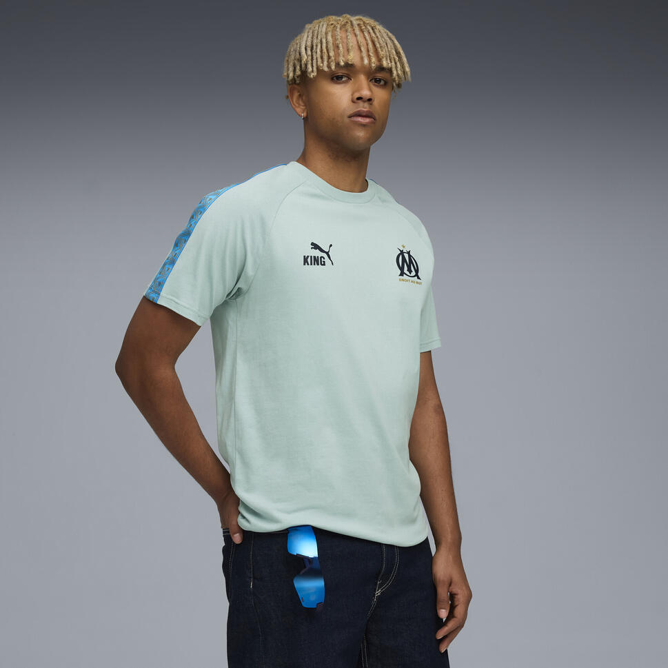 Męska koszulka Olympique Marsylia KING PUMA Modern Mint Luminous Blue Green