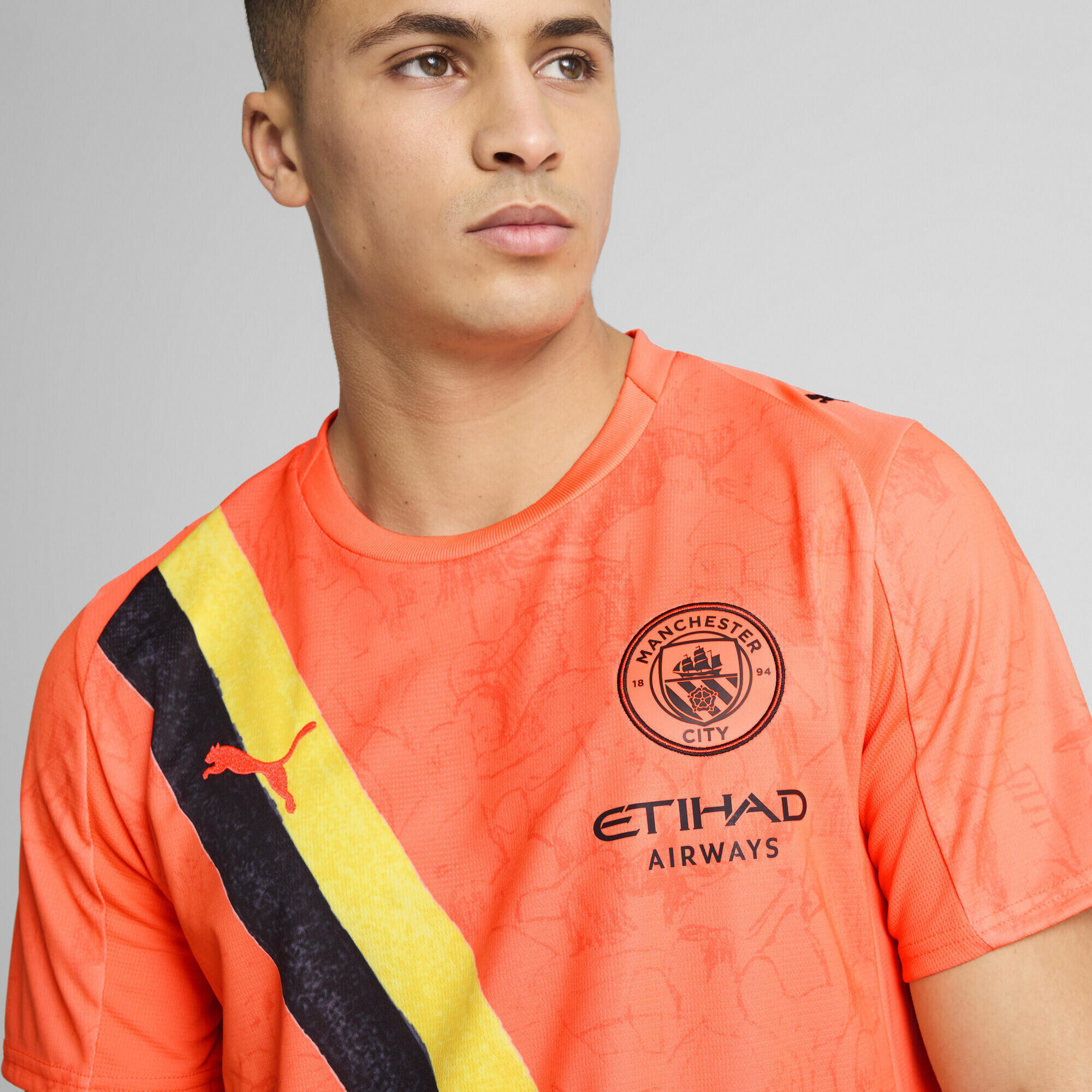 Maillot de football KIDSUPER x MANCHESTER CITY Homme PUMA Neon Sun Black Orange 3/7