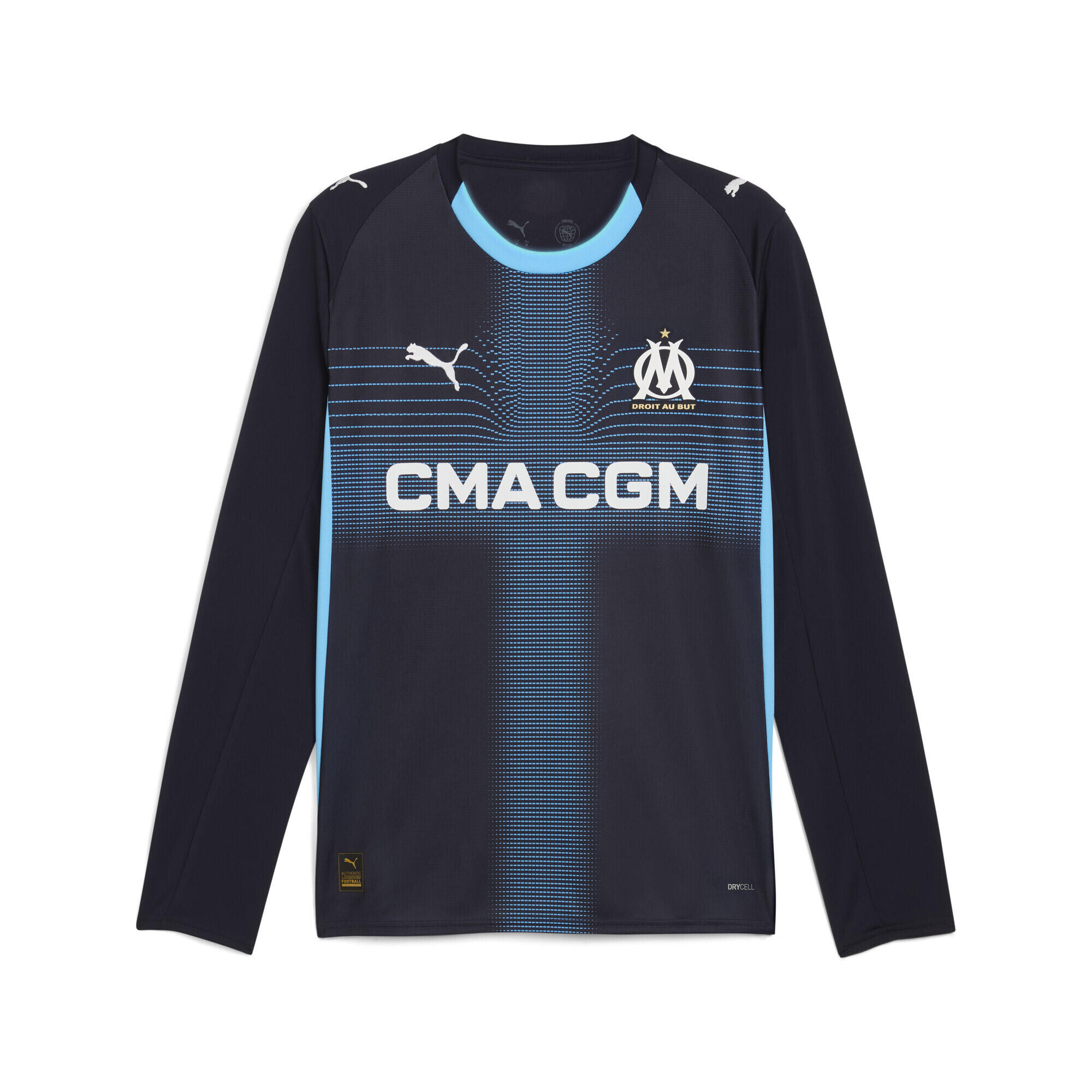 Puma - Maillot Manches Longues Away 25/26 Olympique De Marseille Homme Puma - T-shirt Manches Courtes - Bleu - Decathlon