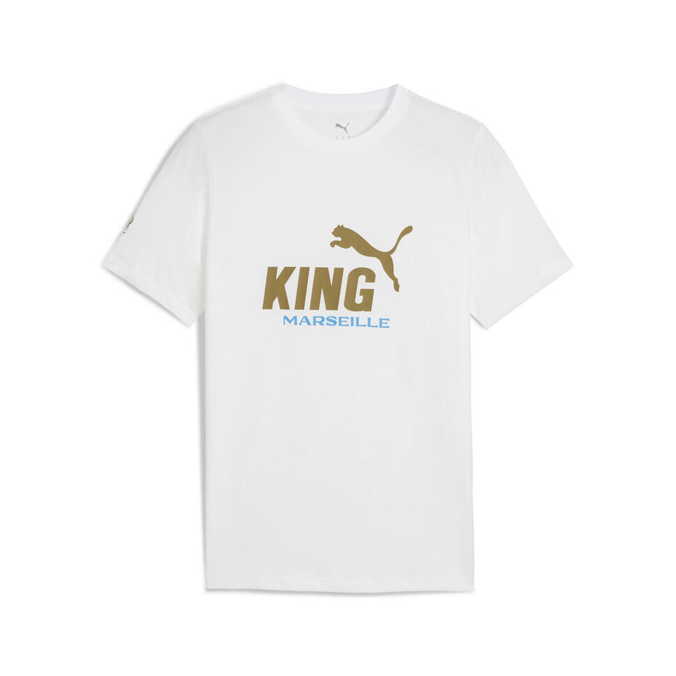 Męska koszulka Olympique Marsylia KING z logo PUMA White Gold
