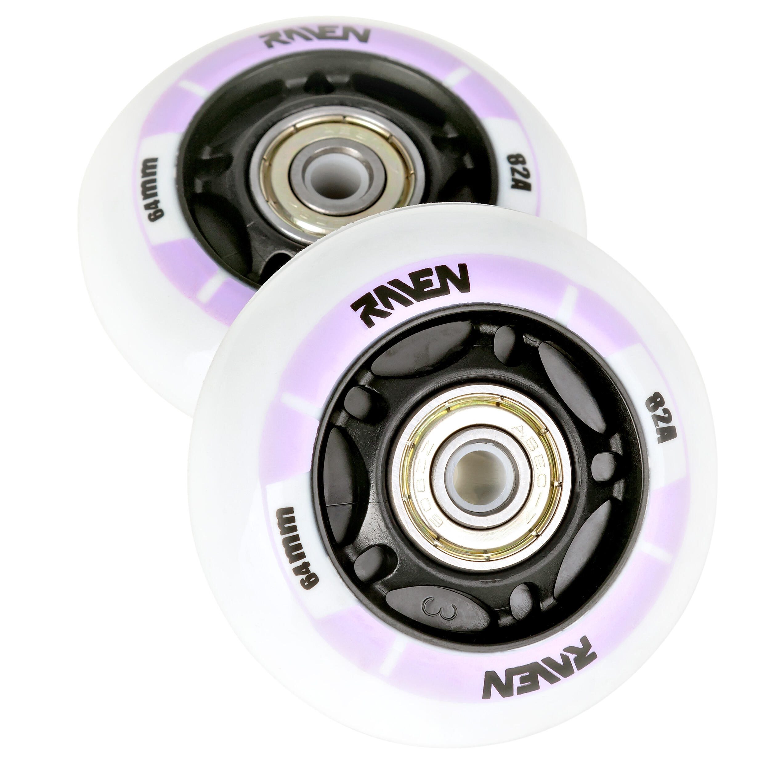 8 rodas LED luminosas + rolamentos para rodas Raven Helixi PU 3/5
