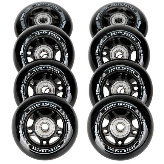 8x Kółka do rolek + łożyska Raven Oxen 76mm PU