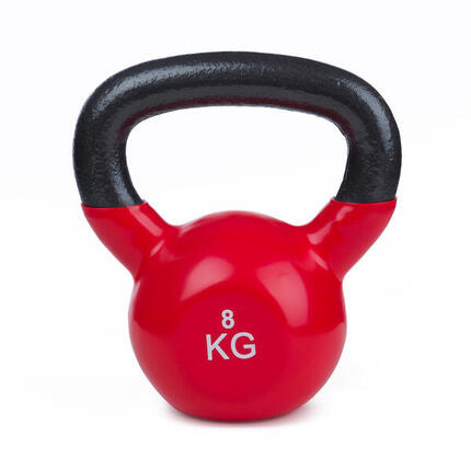 Kettlebell Vinyl 24 kg, Schwarz Gewichtheben Unisex Schwarz