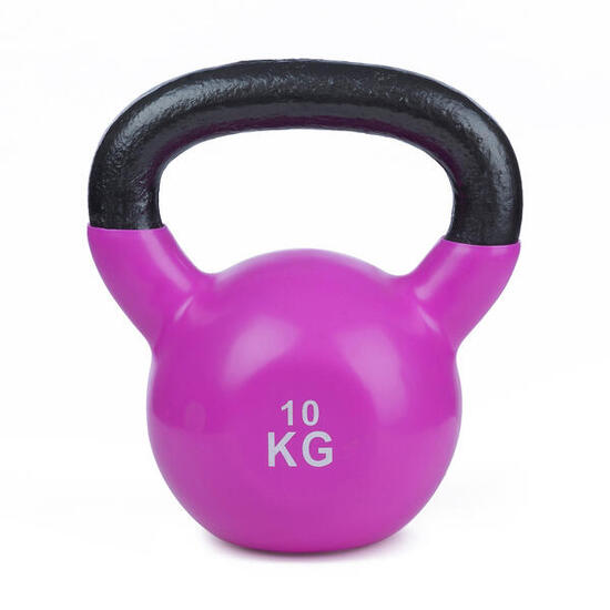 Kettlebell Vinyl 24 kg, Schwarz Gewichtheben Unisex Schwarz