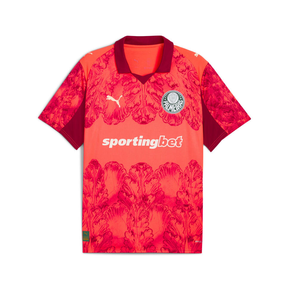 Męska koszulka KIDSUPER × SE PALMEIRAS PUMA Glowing Red Dark Crimson