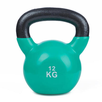 Kettlebell Vinyl 24 kg, Schwarz Gewichtheben Unisex Schwarz