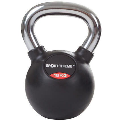 Kettlebell Gummiert mit glattem Chrom-Griff 8 kg Gewichtheben Unisex