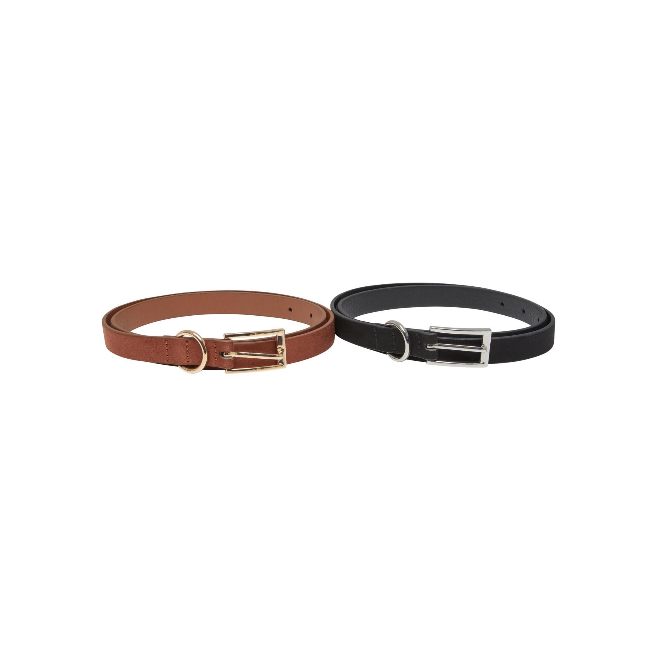 Urban Classics - Ceinture Fines En Cuir Synthétique Et Velours Femme Urban Classics (x2) - Ceinture - Noir - 44 L - Decathlon