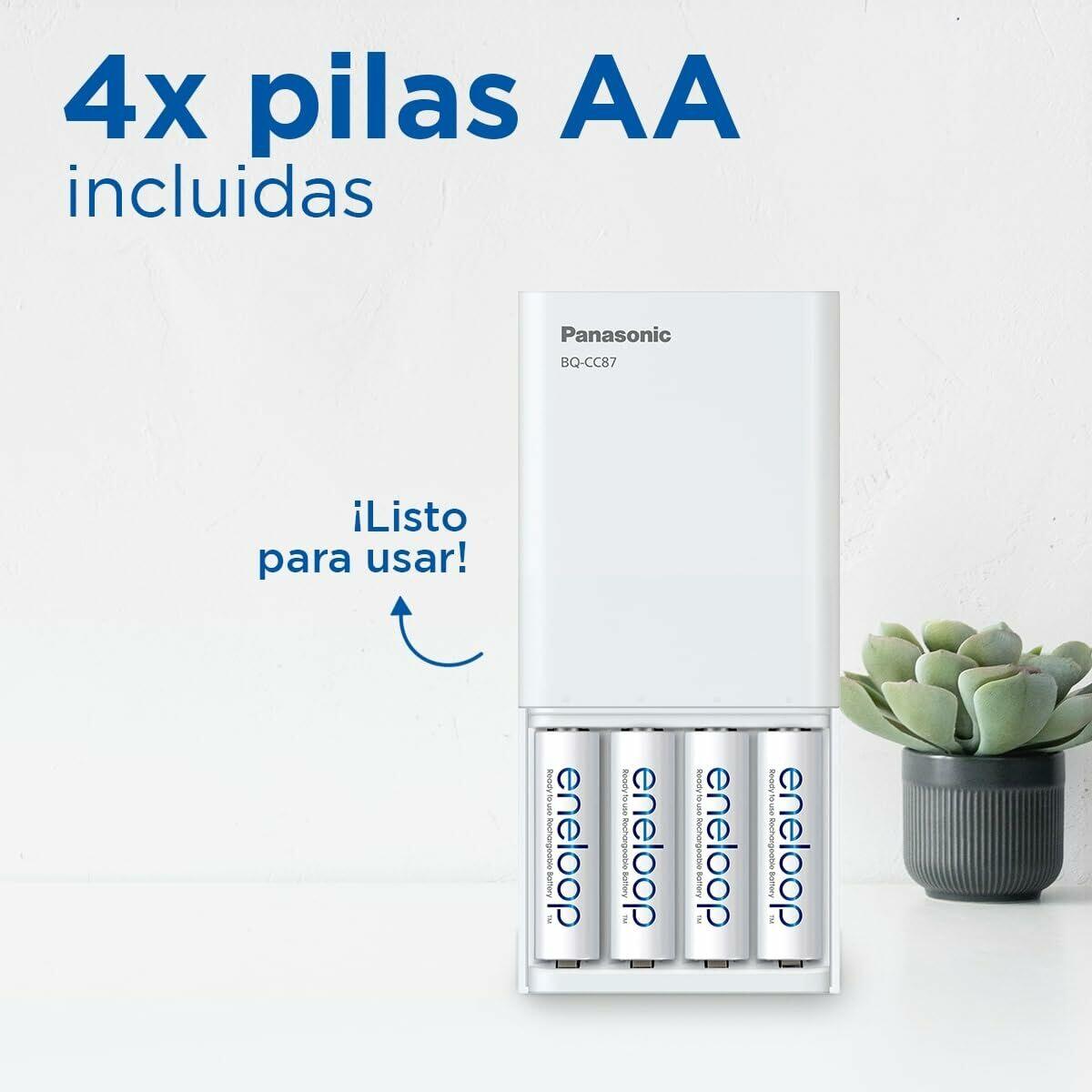 Cargador de Pilas Panasonic K-KJ87MCD40USB 3/5