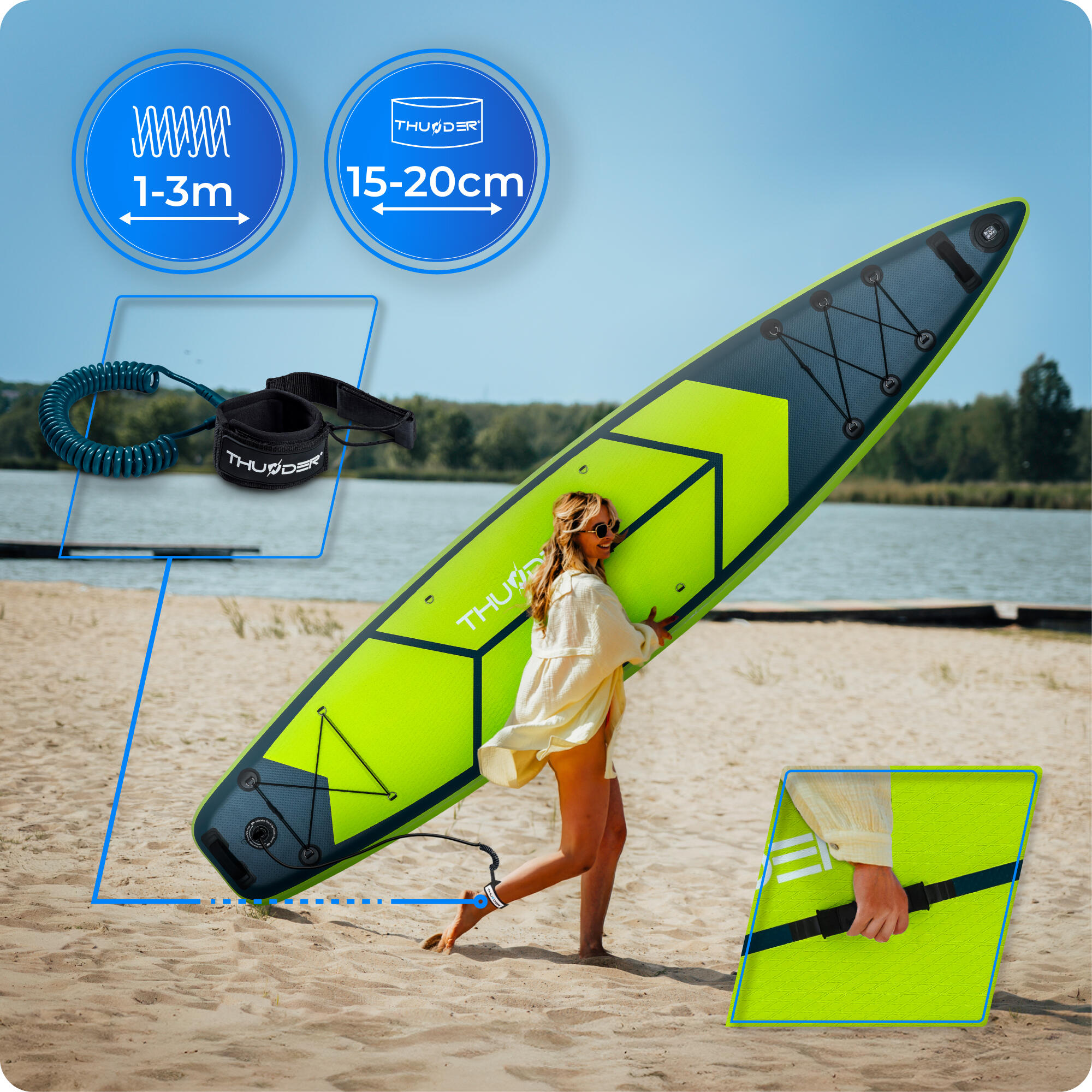 Opblaasbaar SUP-board met accessoires THUNDER VISO 365cm 4/8