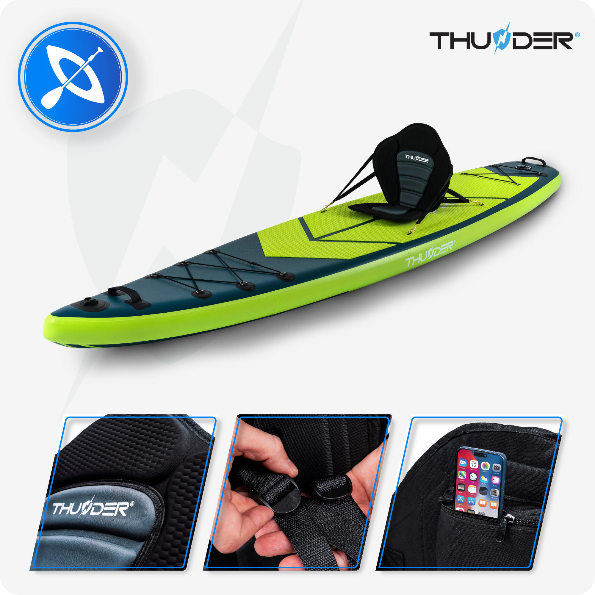 Opblaasbaar SUP-board met accessoires THUNDER VISO 365cm 3/8