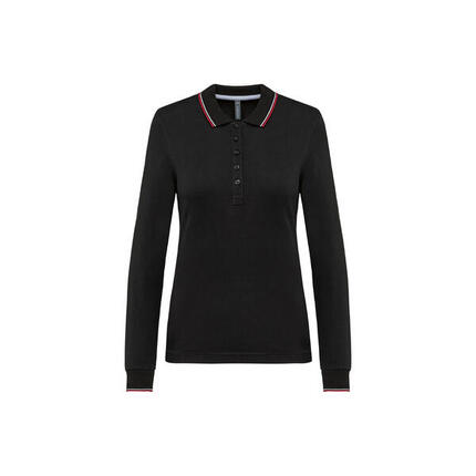 Polo maille piquée manches longues Femme Kariban