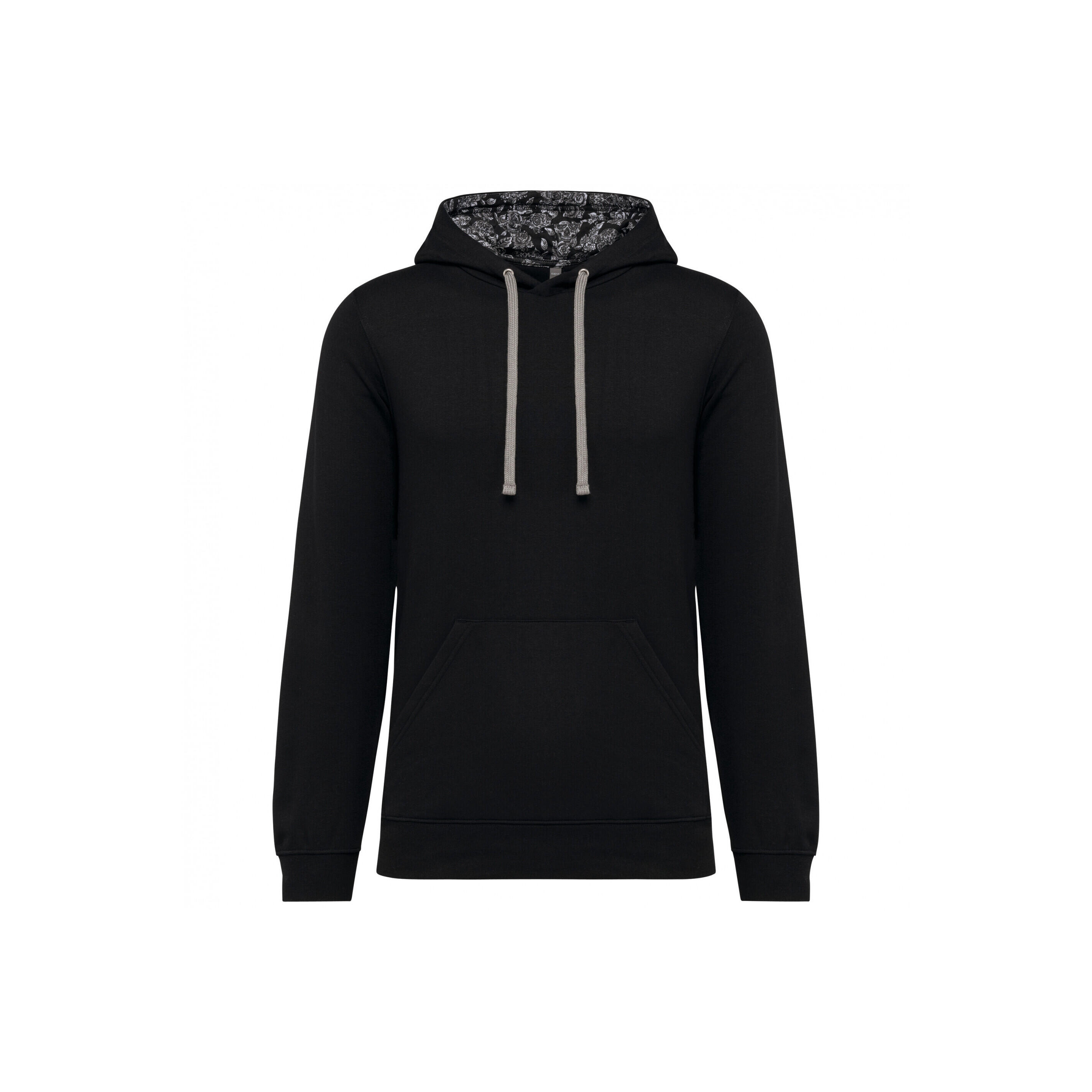 KARIBAN Patterned sweatshirt with contrasting hood Kariban