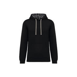 Sweatshirt à capuche contrastée à motifs Kariban