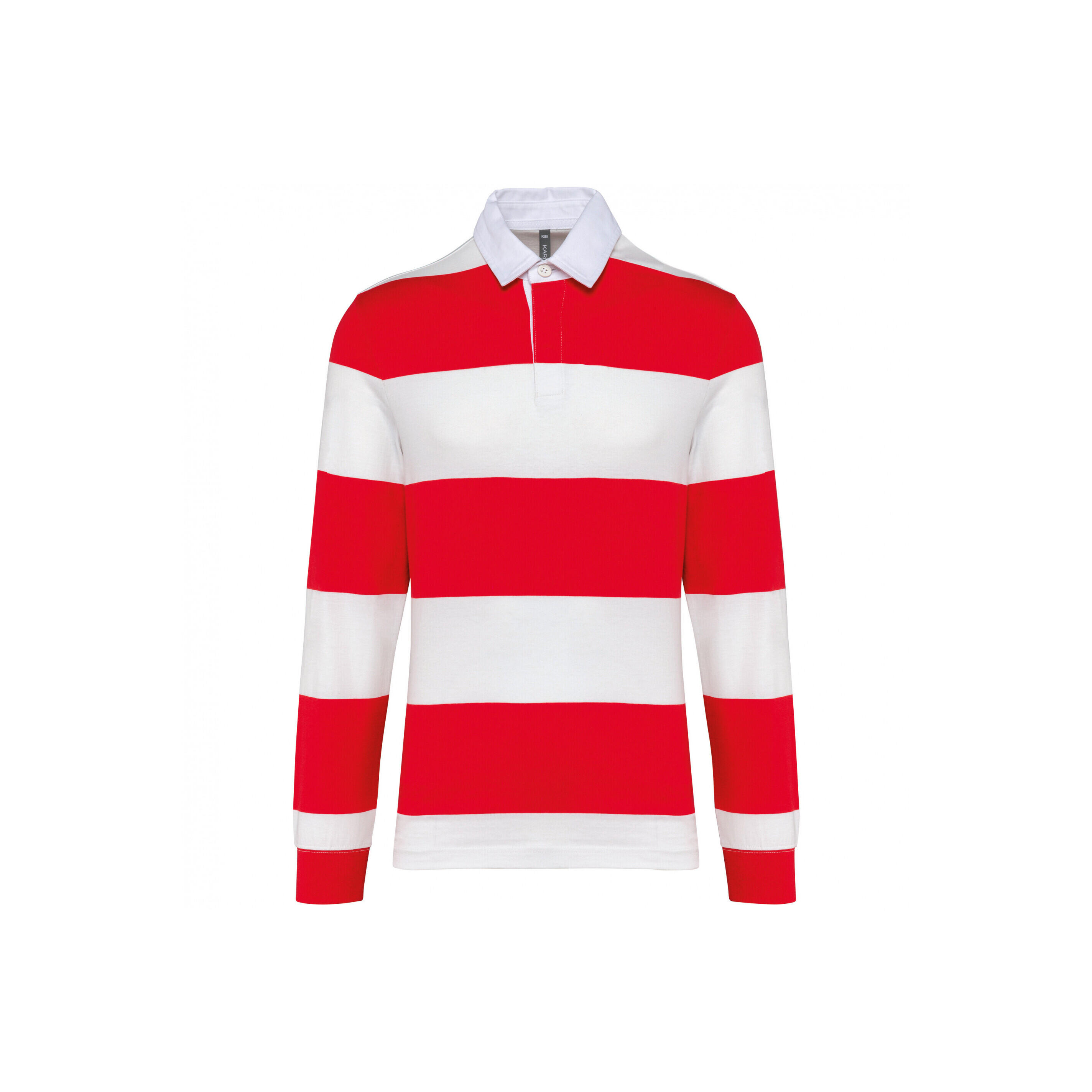 KARIBAN Striped polo shirt, long sleeves Kariban
