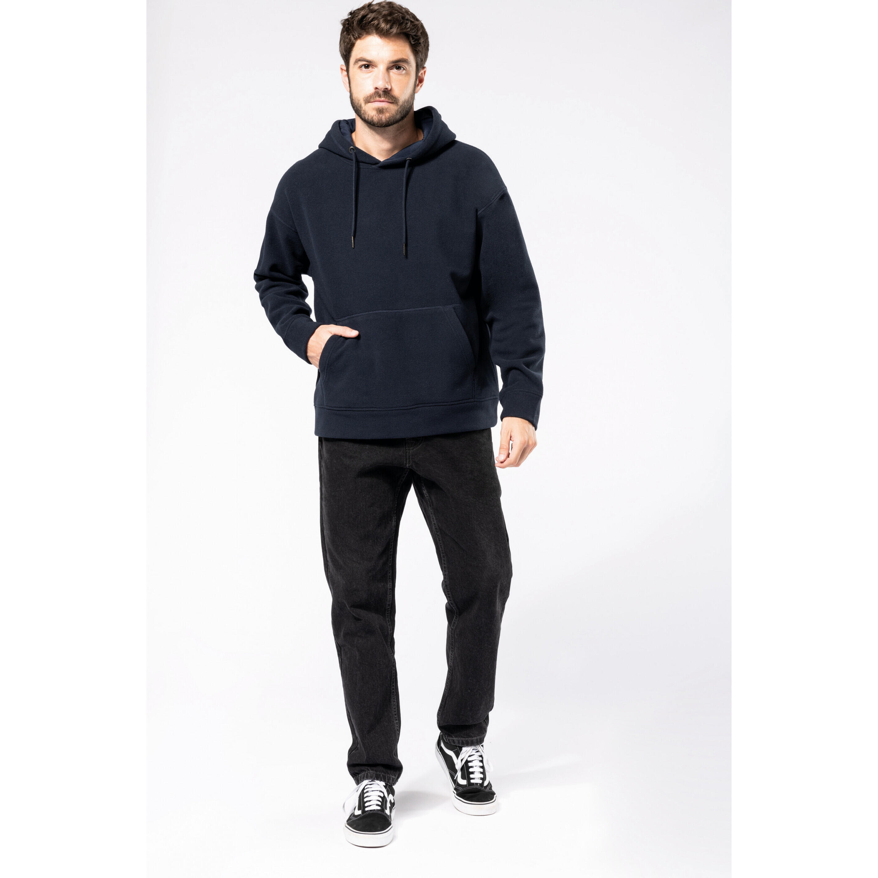 Sweatshirt à capuche oversize en micropolaire recyclée Kariban 4/7