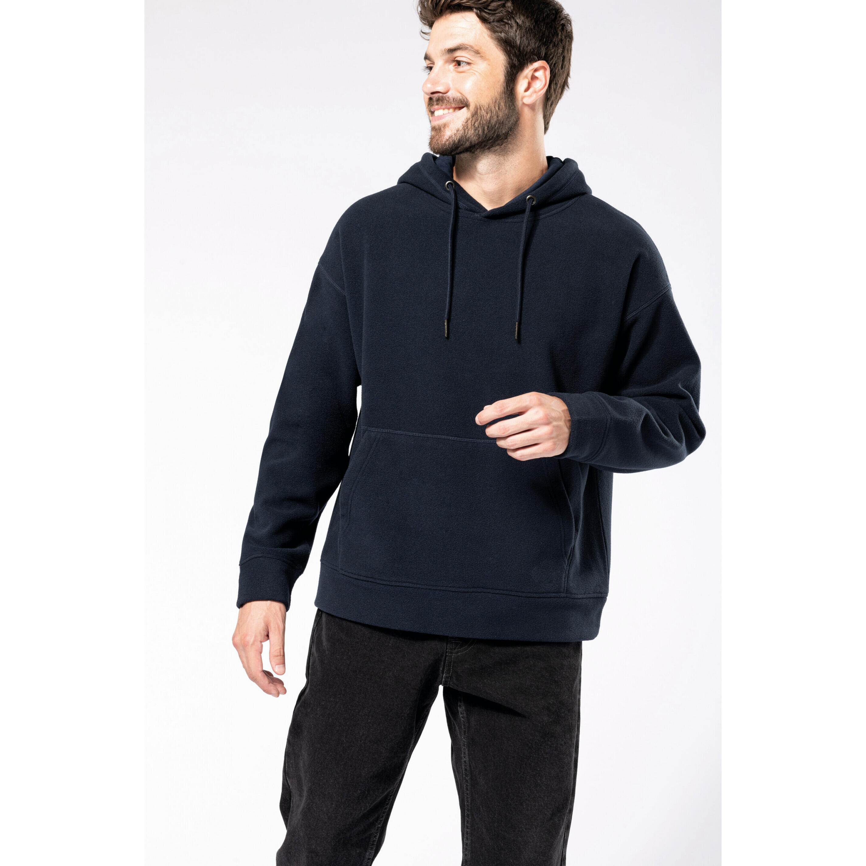 Sweatshirt à capuche oversize en micropolaire recyclée Kariban 3/7