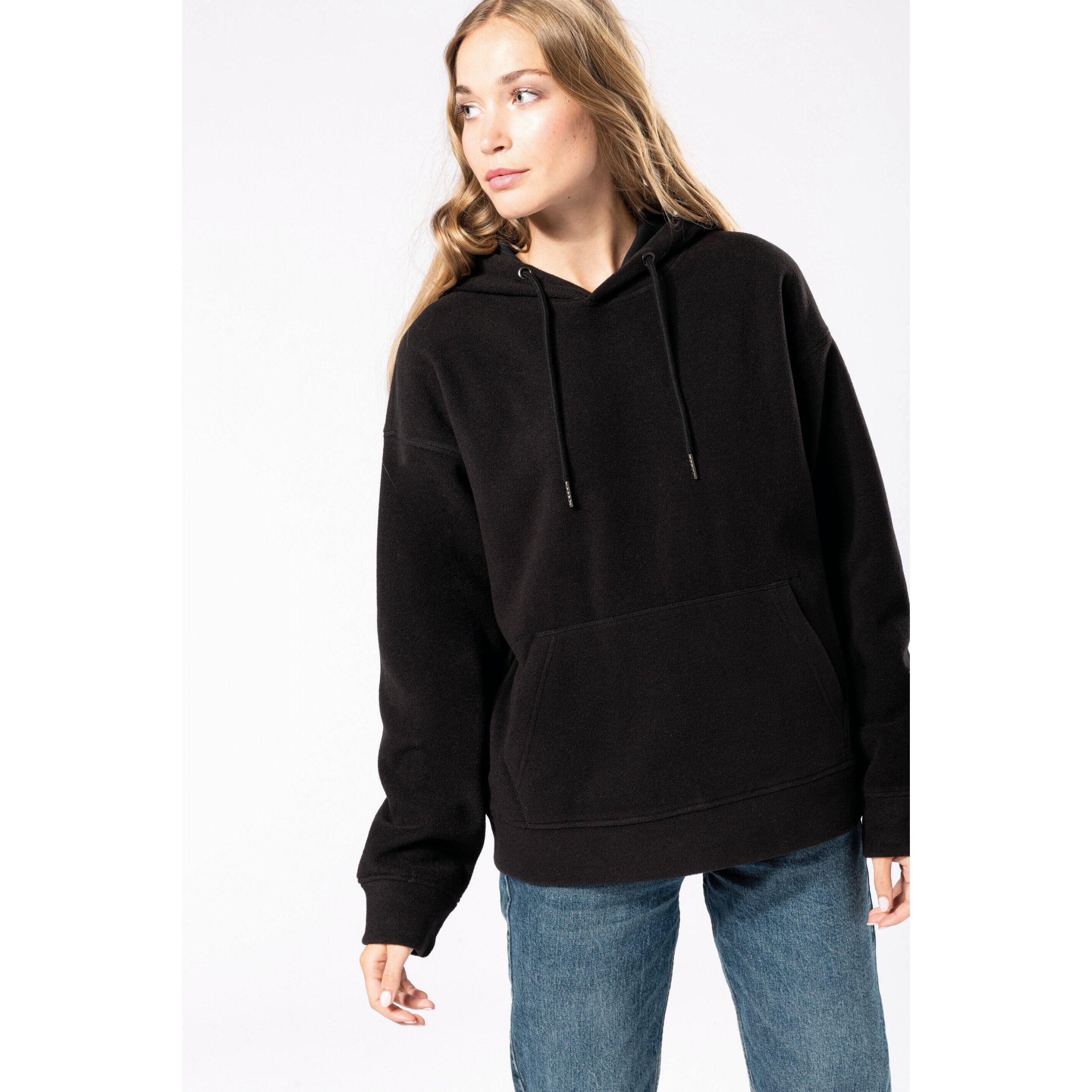 Sweatshirt à capuche oversize en micropolaire recyclée Kariban 3/7