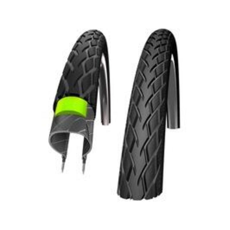 Schwalbe - Buitenband - Marathon G-Guard - 26 inch x 1 3/8 - Zwart Reflecterend