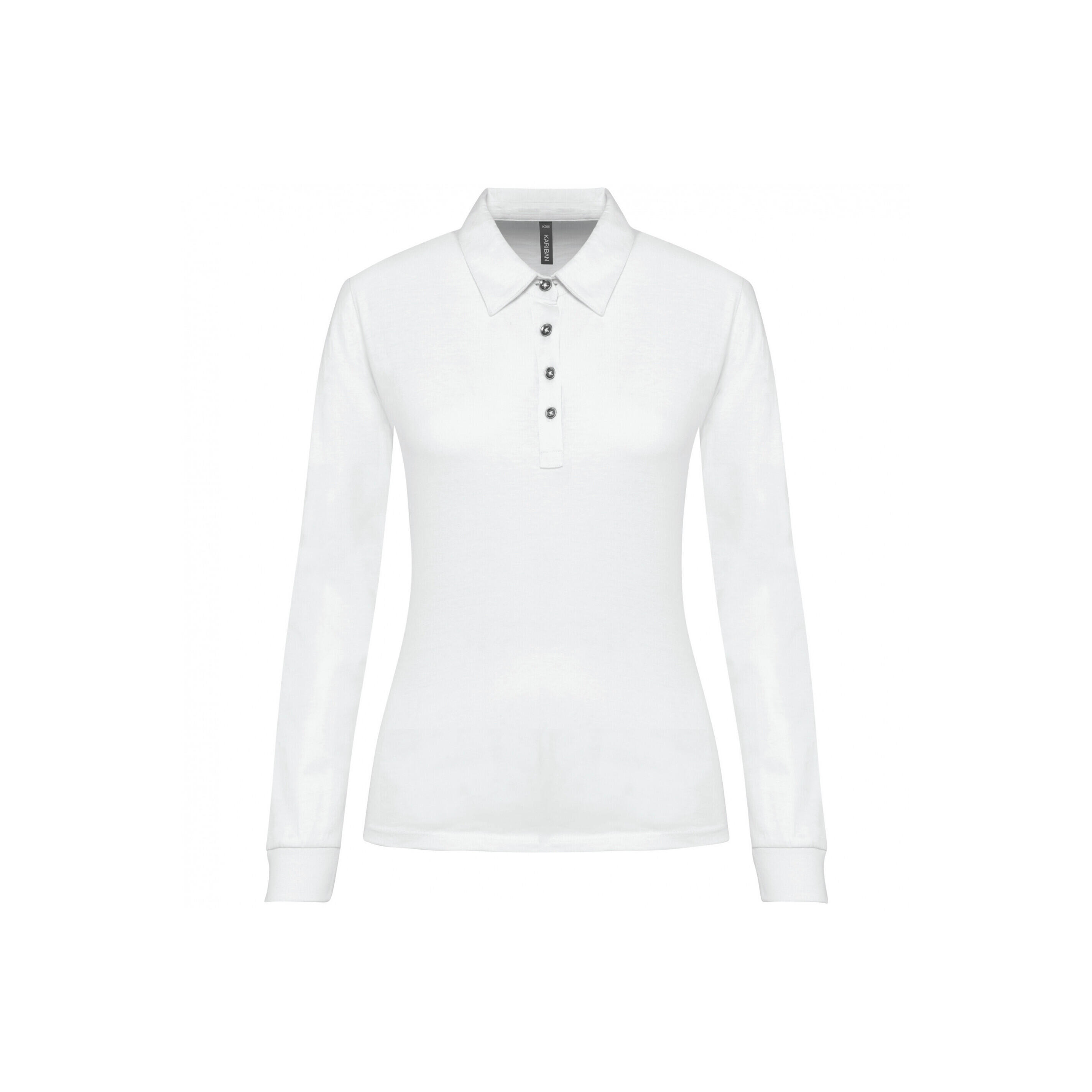 KARIBAN Polo donna in jersey a maniche lunghe Kariban