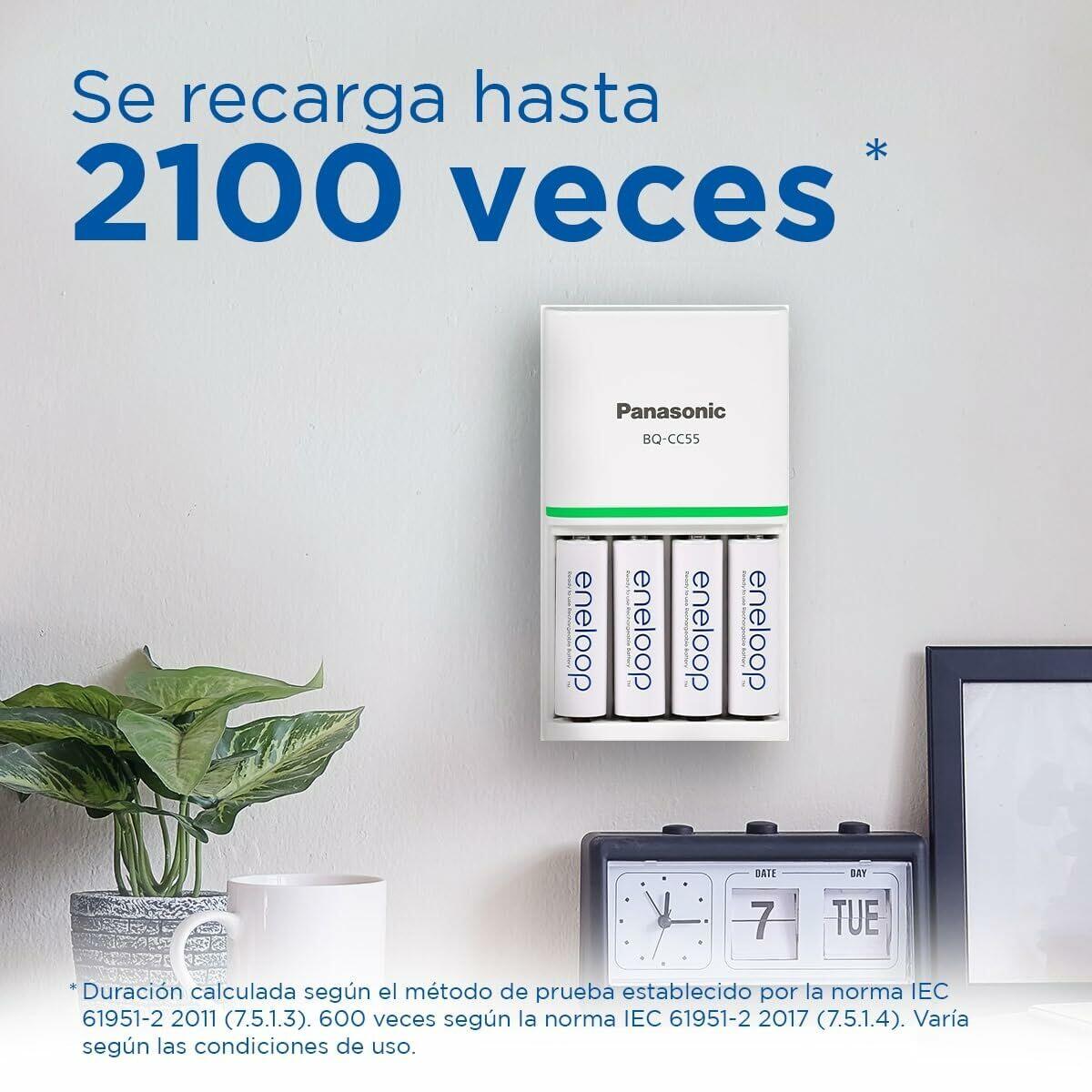 Pilas Recargables Panasonic BK-4MCDE/4CP+CASE AAA 4/5