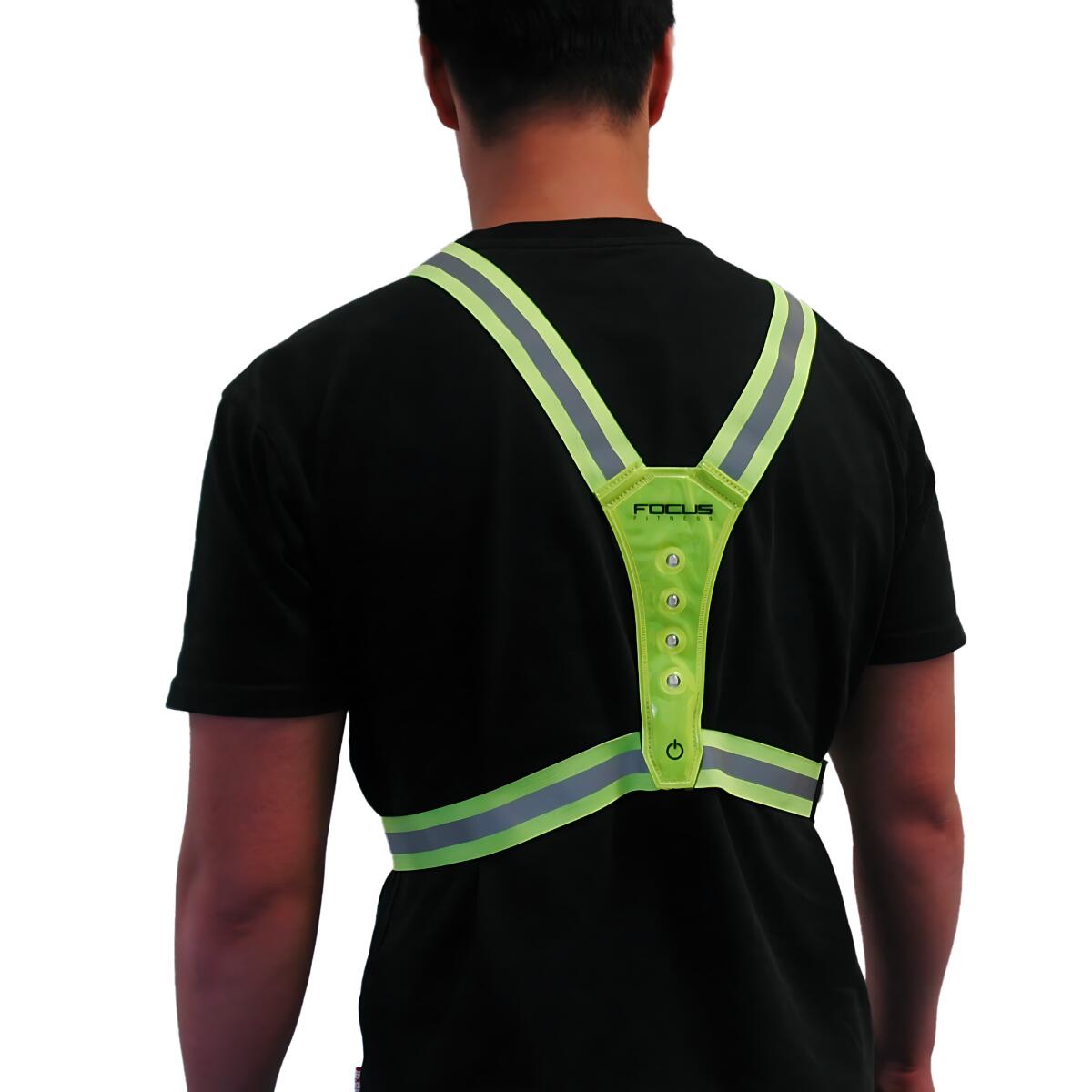 Gilet de course à pied Safety Vest Illuminated - Rechargeable - Green 6/7