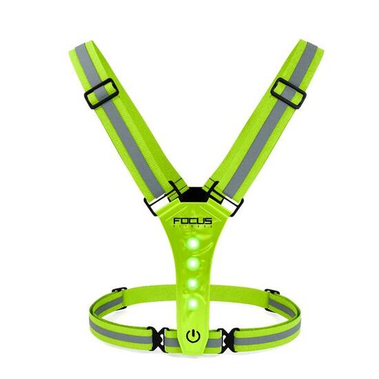 Laufweste Sicherheitsweste beleuchtet - Wiederaufladbar - Zwart