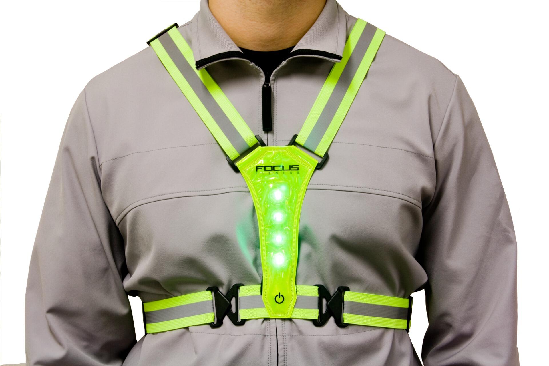 Gilet de course à pied Safety Vest Illuminated - Rechargeable - Green 5/7