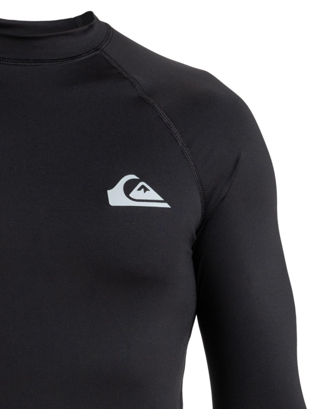 T-shirt de surf à manches longues UPF50 EVERYDAY Noir Homme 3/4