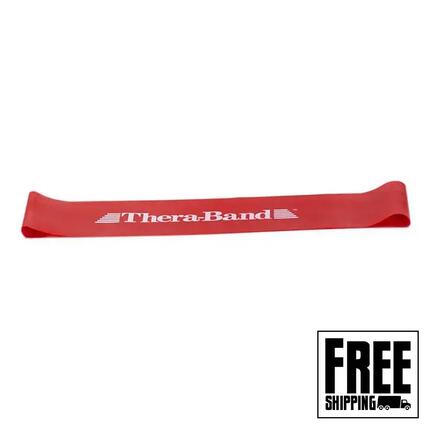 THERABAND 12' RÉSISTANCE BAND VELOURS ROUGES