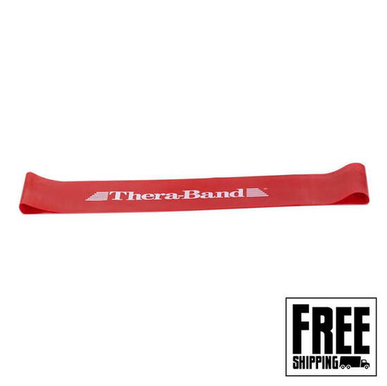 THERABAND 12' RÉSISTANCE BAND VELOURS ROUGES