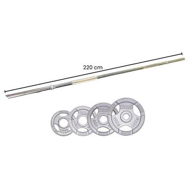 Halterset 65 kg hamerton - 220 cm - 30 mm - gietijzer