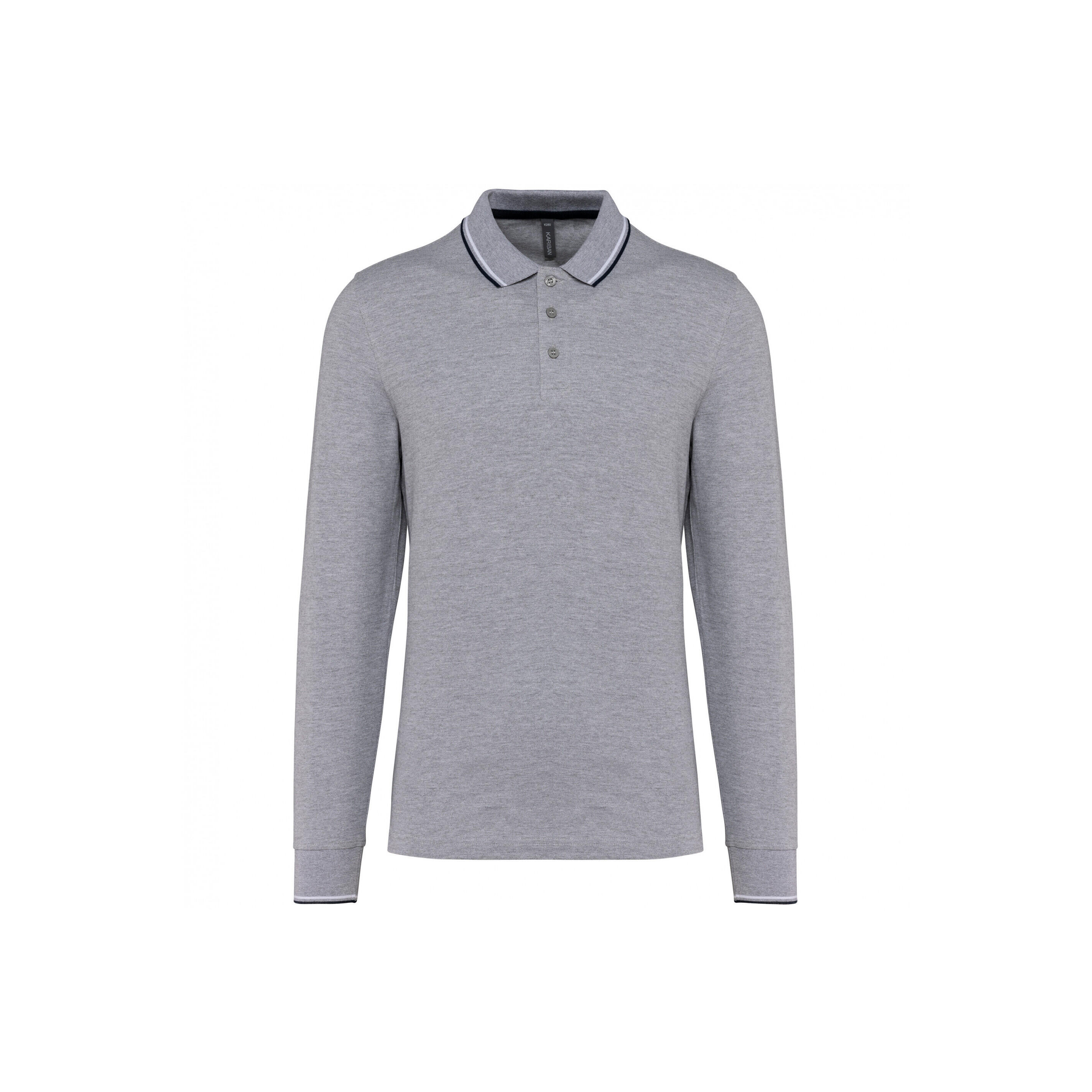 KARIBAN Polo in piqué a maniche lunghe Kariban