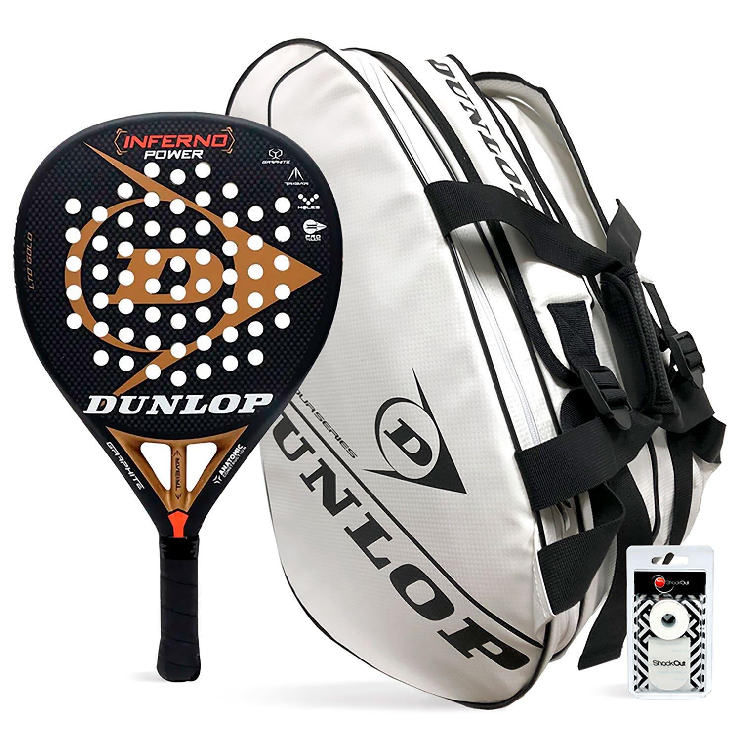 DUNLOP Pack Dunlop Inferno Power Gold Intro Carbon White