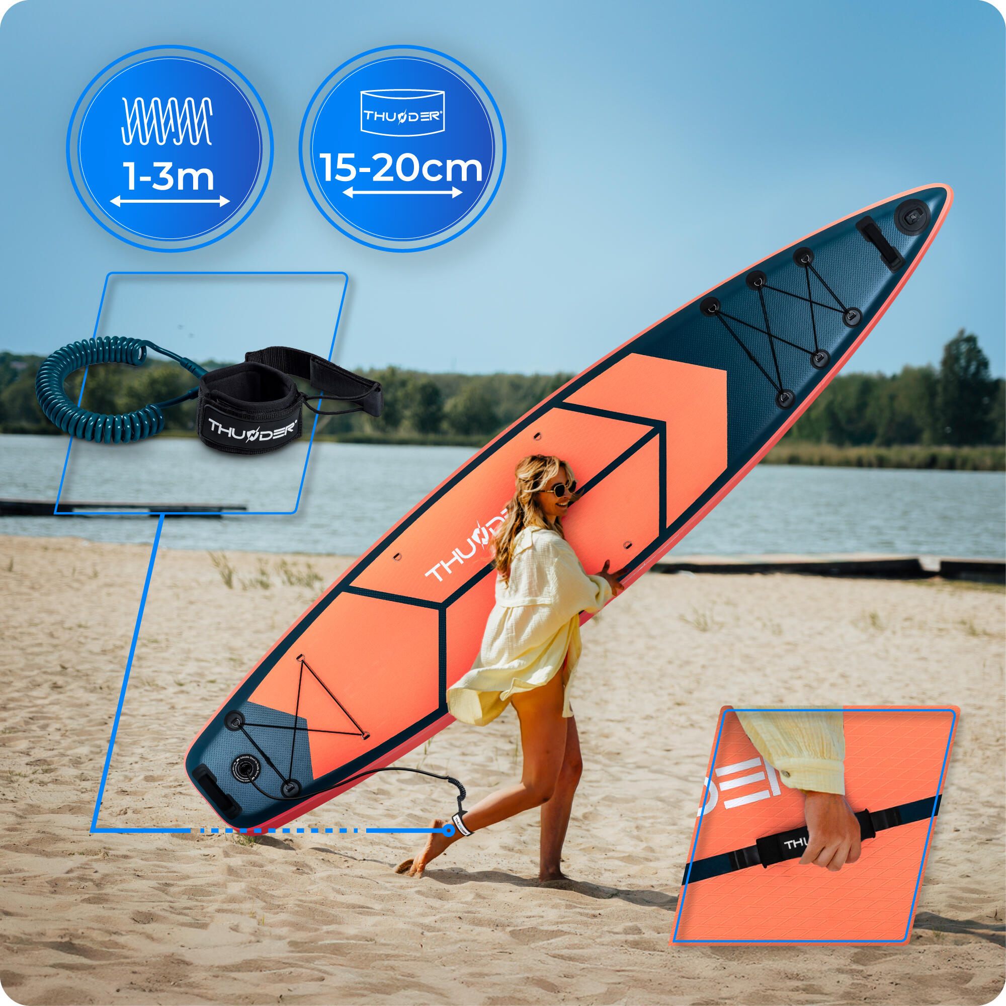 Opblaasbaar SUP-board met accessoires THUNDER MISTY 365cm 4/8