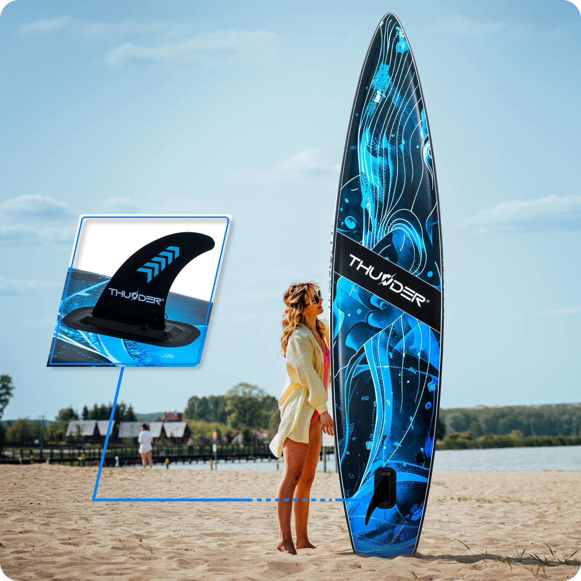 Opblaasbaar SUP-board met accessoires THUNDER BLUET 365cm 5/8