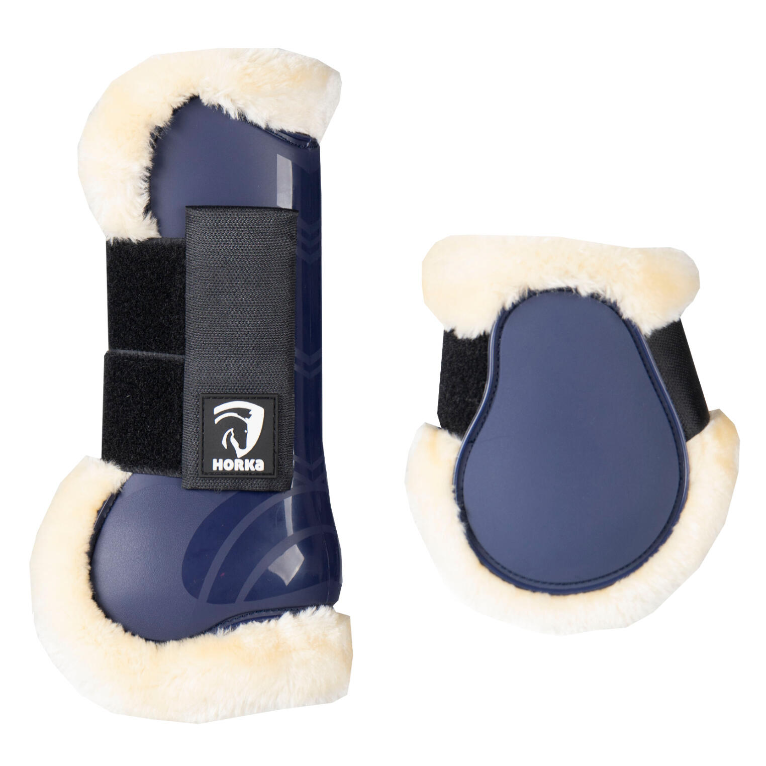 HORKA Set di 4 Stinchiere chiuse in pvc per cavalli Horka