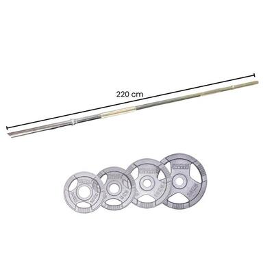 Halterset 65 kg hamerton - 220 cm - 30 mm - gietijzer