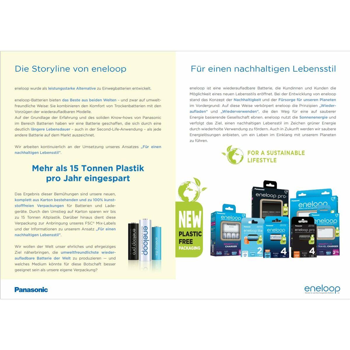 Oplaadbare Batterijen Panasonic BK-3HCDE/4CP+CASE AA 4/5