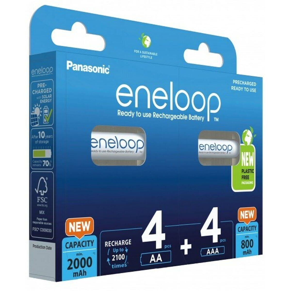 Pilas Recargables Panasonic BK-3MCDE+4MCDE/8CP 1,2 V 5/5