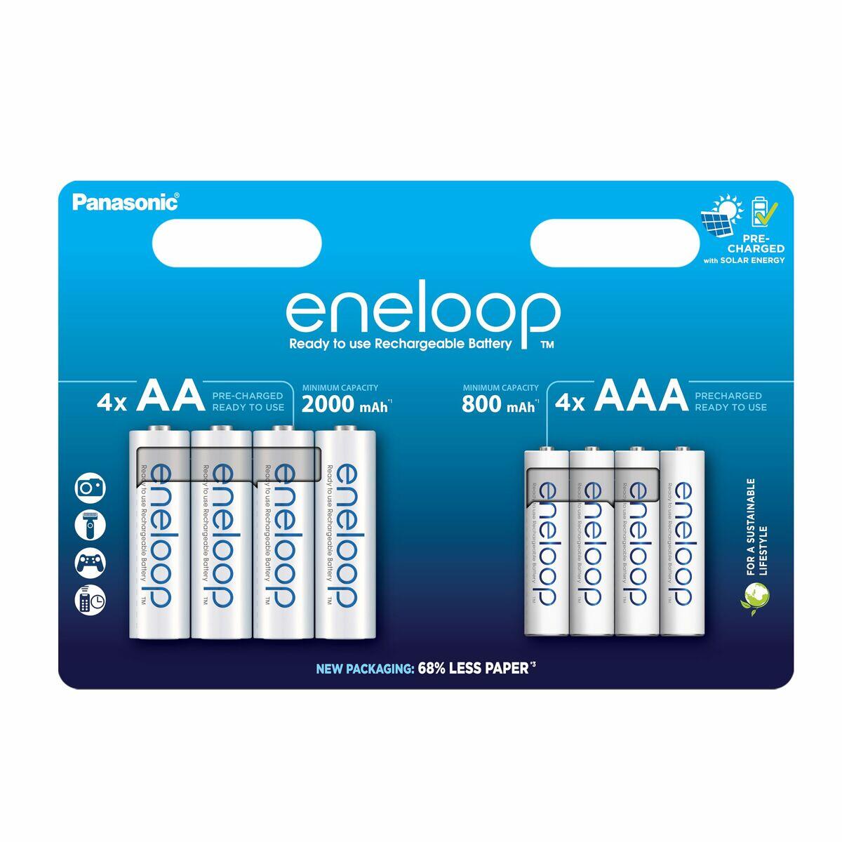 Pilas Recargables Panasonic BK-3MCDE+4MCDE/8CP 1,2 V 2/5
