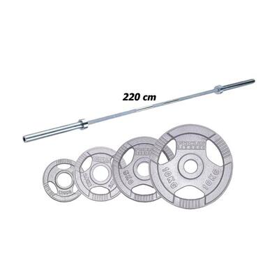 Olympisches Hantelset 75 kg Hamerton - 220 cm - 50 mm - Gusseisen