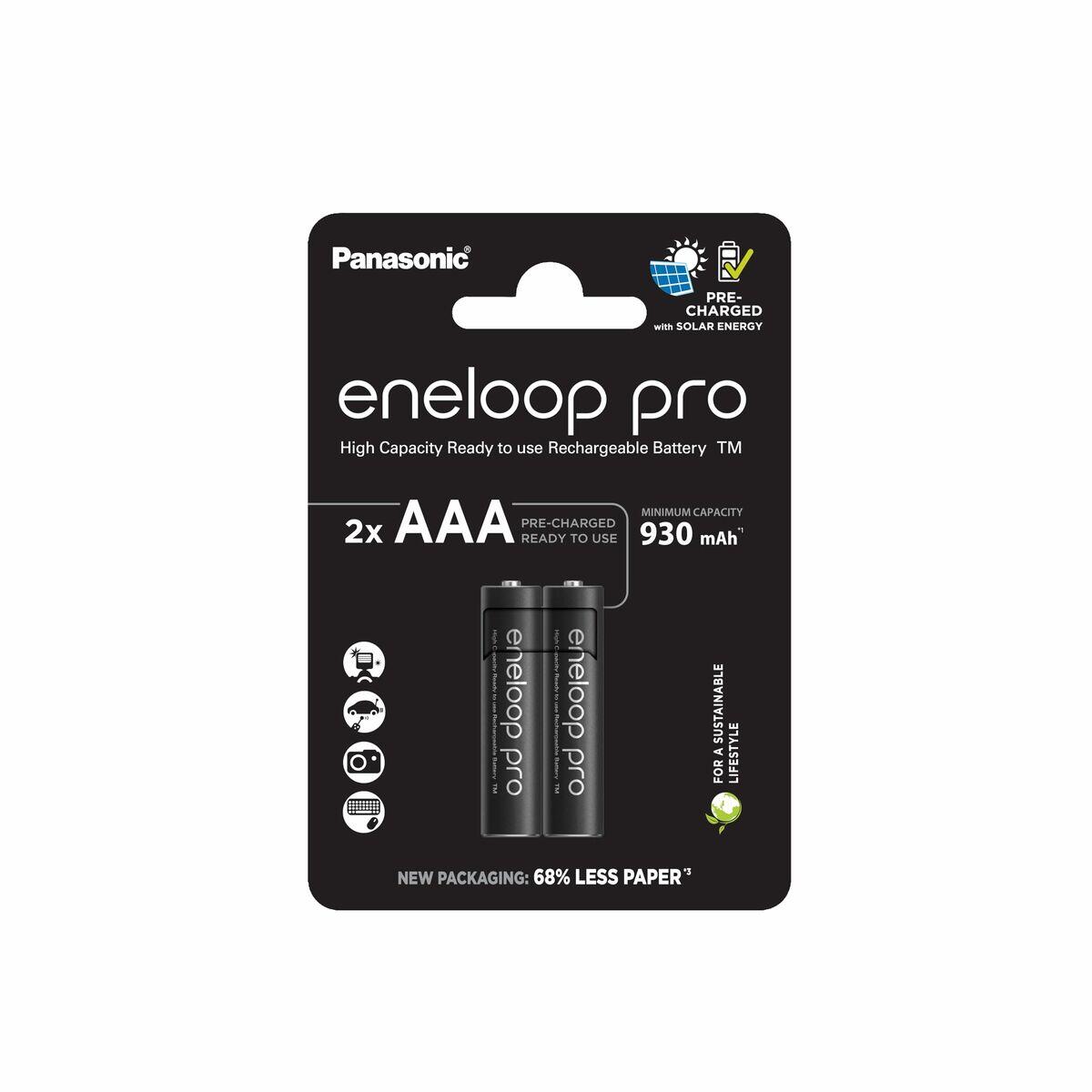 Pilas Recargables Panasonic BK-4HCDE/2CP AAA 3/4