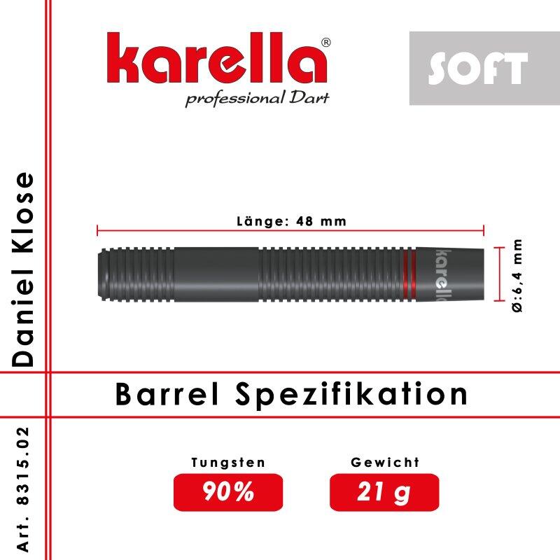 Karella Softdart Daniel Klose, 90% Tungsten 21g 5/7