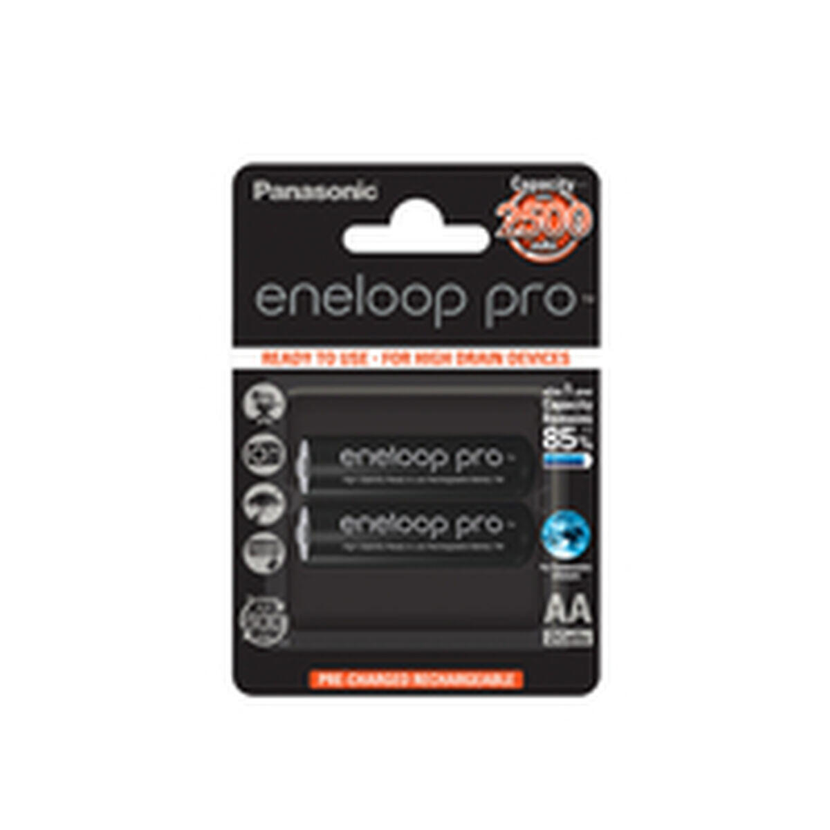 Pilas Recargables Panasonic BK-3HCDE/2CP AA 2/5