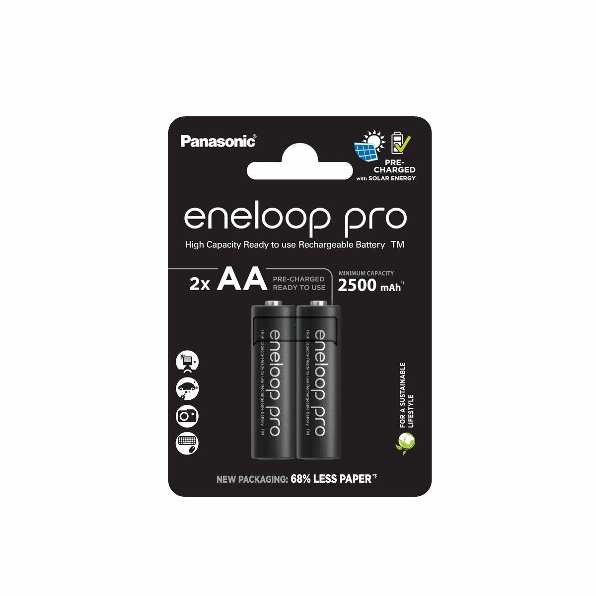 Pilas Recargables Panasonic BK-3HCDE/2CP AA 3/5