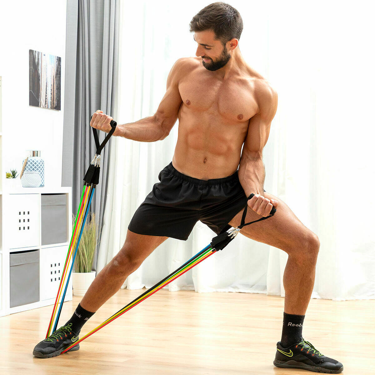 Pack Prancha de flexões push-up e Conjunto de Elásticos de Resistência com Acess 2/5