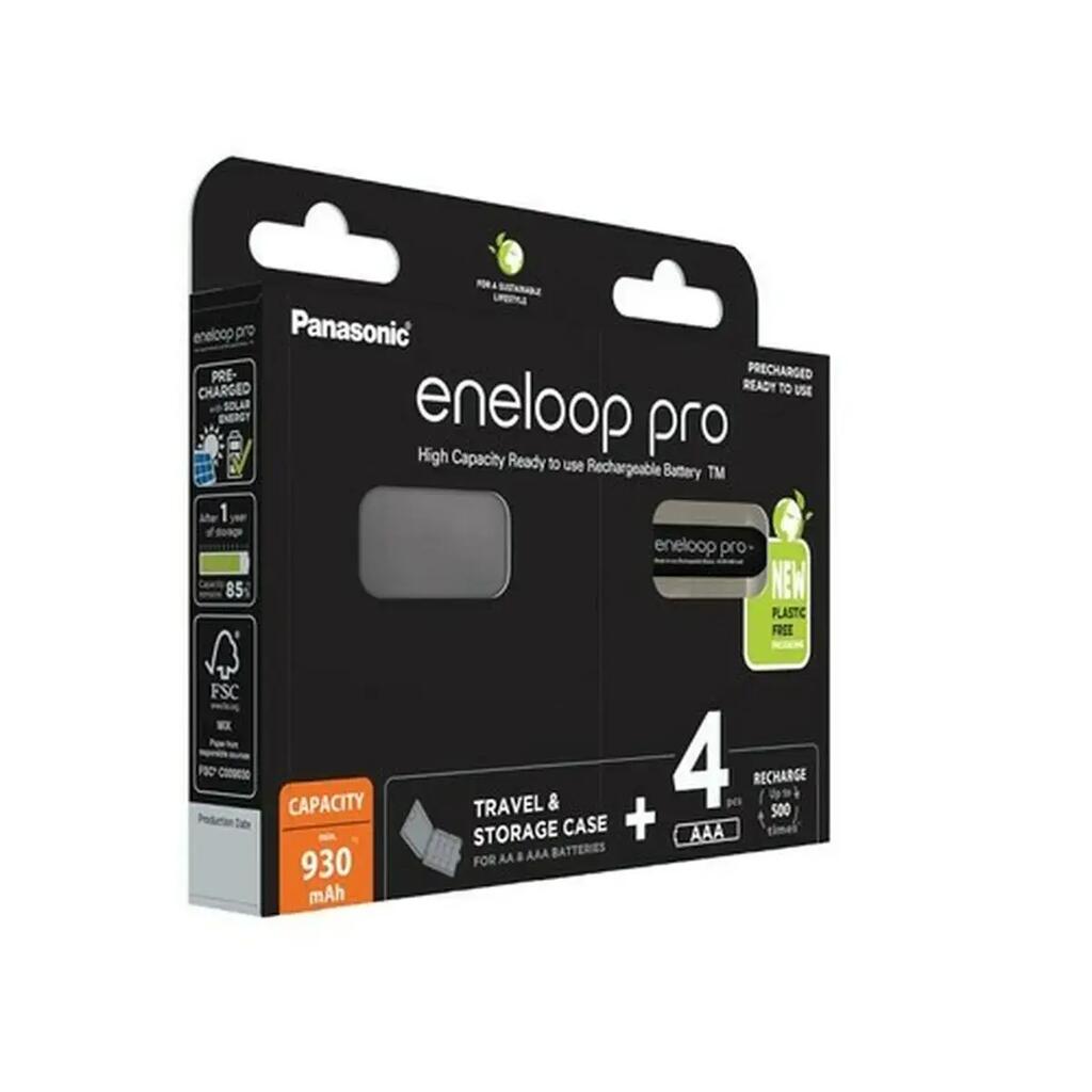 Rechargeable Batteries Panasonic BK-4HCDE/4CP+CASE AAA